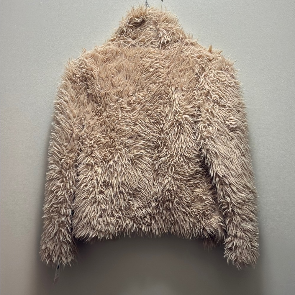 Little Lass Tan Teddy Jacket - Picture 2 of 6